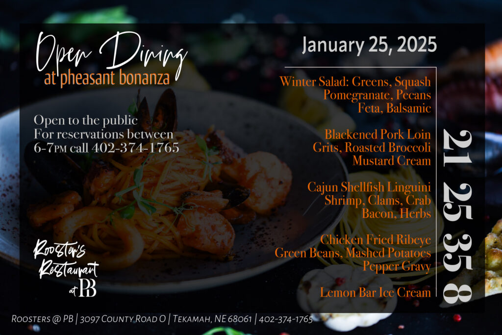 January 25 Open Dining